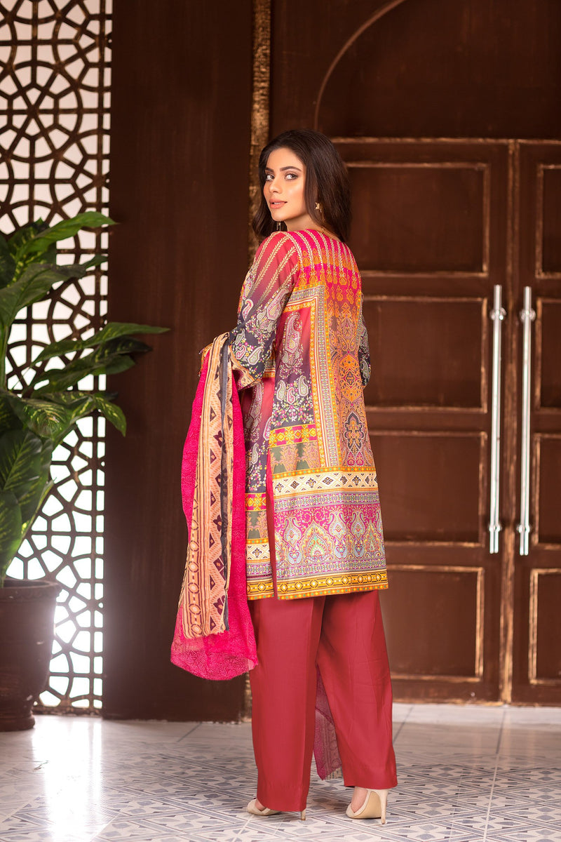 Rectory - Digital Printed & Embroidered Lawn Unstitch
