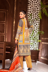 Sangria  - Digital Printed & Embroidered Lawn Unstitch