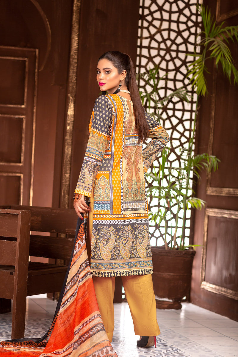 Sangria  - Digital Printed & Embroidered Lawn Unstitch