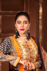 Sangria  - Digital Printed & Embroidered Lawn Unstitch