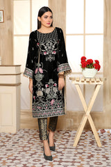 Black Era - Embroidered Velvet Unstitch 2PC