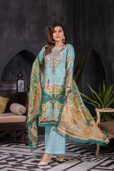 SALVIA - DIGITAL EMBROIDERED LAWN (UNSTITCH)