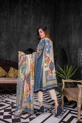 CHARMING BLUE – DIGITAL EMBROIDERED LAWN (UNSTITCH)