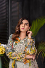 ASH – DIGITAL EMBROIDERED LAWN (UNSTITCH)