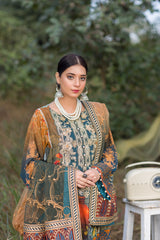 Amber Burnt - Digital Embroidered Swiss Voil 3PC