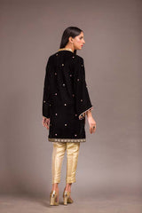 Asphalt - Embroidered Velvet Unstitch Kurti