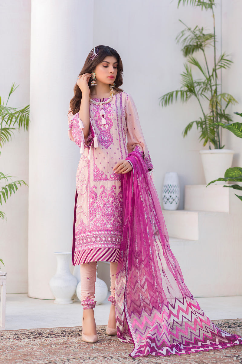 Prunella - Embroidered Lawn Karandi