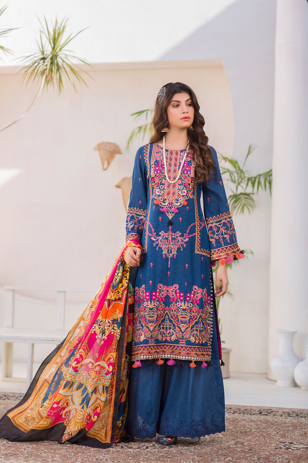 Bellis - Embroidered Lawn Karandi