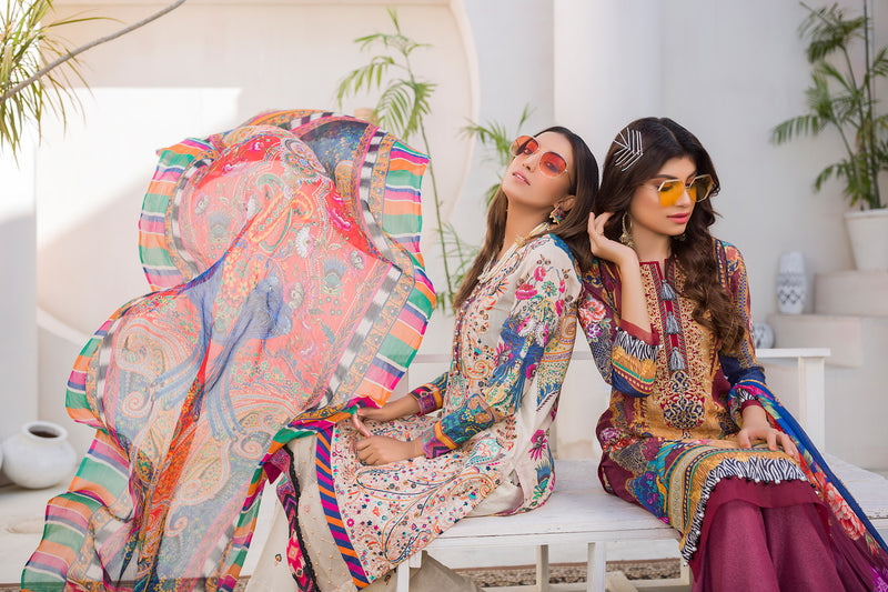 Cotula - Digital Embroidered Lawn Karandi