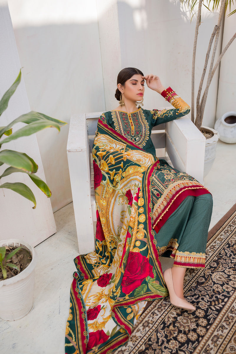 PEARLWORT - Digital Embroidered Lawn Karandi