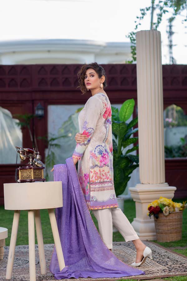 SCARLET SAGE – DIGITAL PRINTED LAWN 3 piece (UNSTITCH)