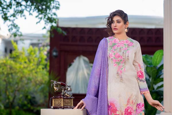 SCARLET SAGE – DIGITAL PRINTED LAWN 3 piece (UNSTITCH)