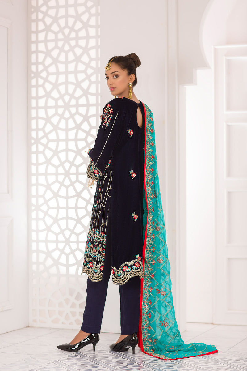 CARTIER - Luxury Embroidered Velvet 3PC