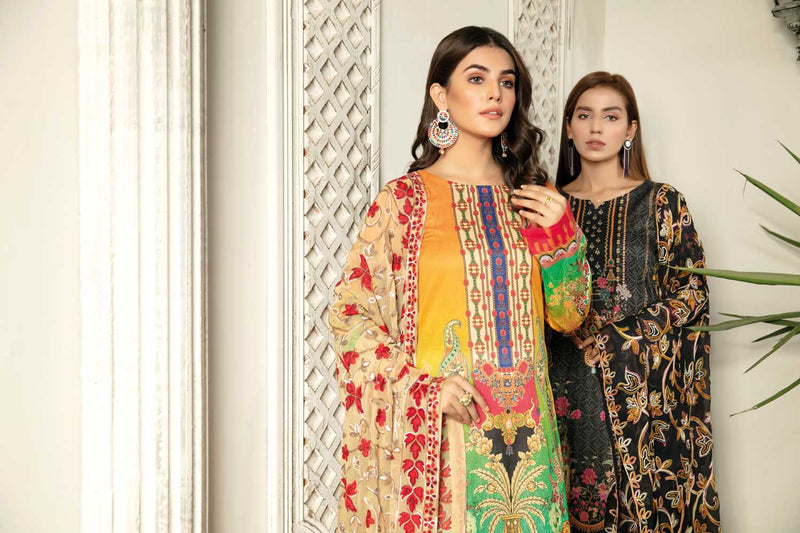 Philip Glow - Digital Printed & Embroidered Lawn 3PC