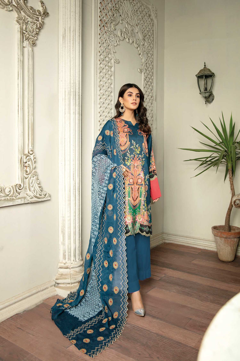 Belim - Digital Printed & Embroidered Lawn 3PC