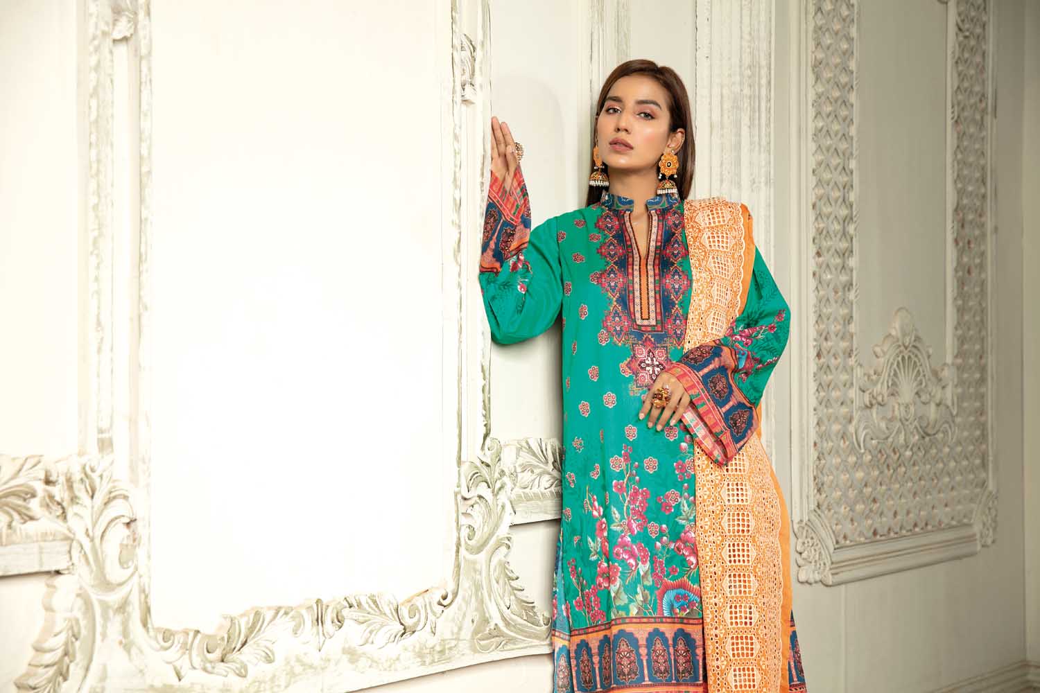 Phantum - Digital Printed & Embroidered Lawn 3PC