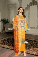 SunFlower - Digital Printed & Embroidered Lawn 3PC