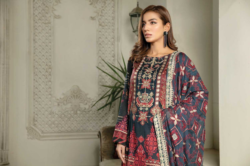 Misel - Digital Printed & Embroidered Lawn 3 piece