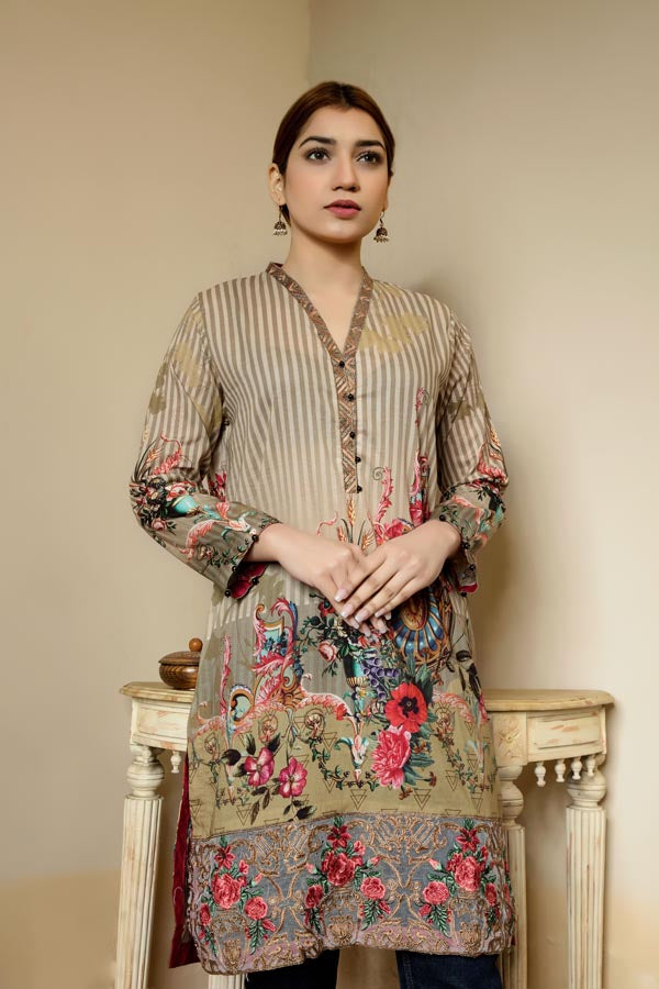 1 Piece – Embroidered Lawn