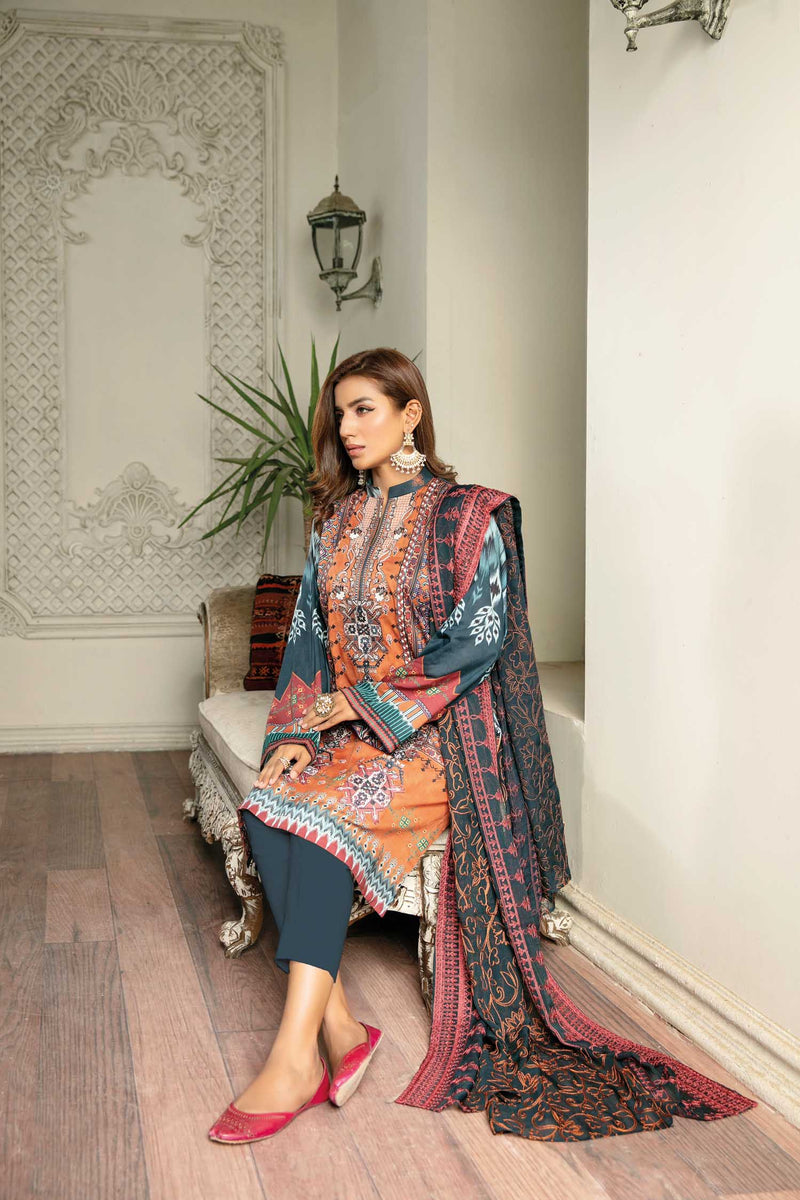 Wist - Digital Printed & Embroidered Lawn 3 piece