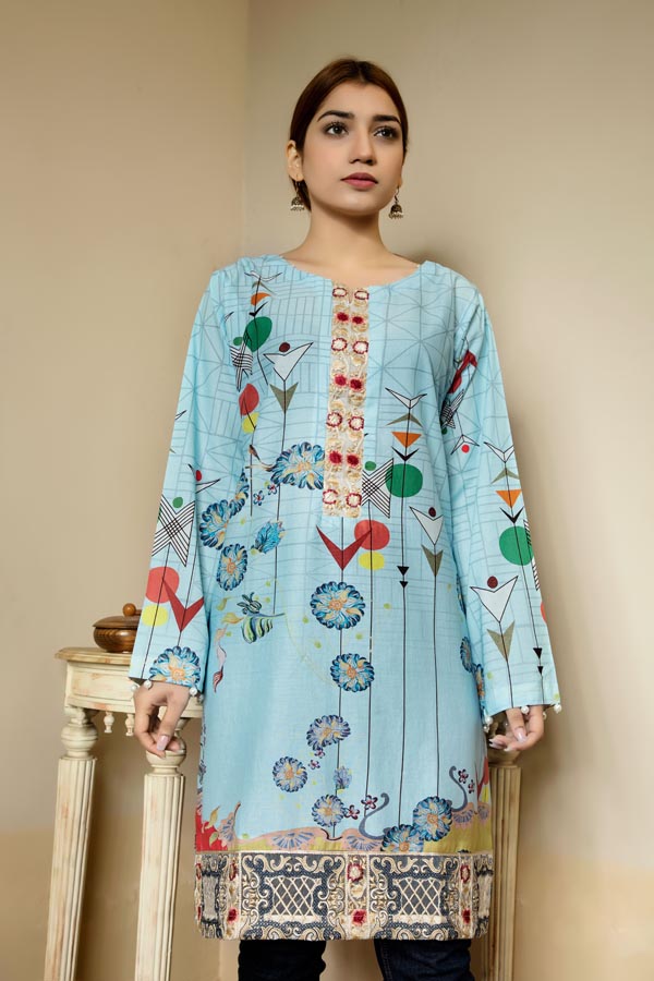 1 Piece – Embroidered Lawn