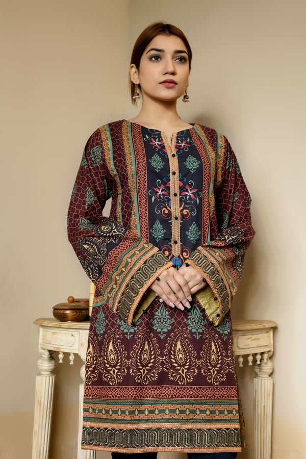 1 Piece – Embroidered Lawn