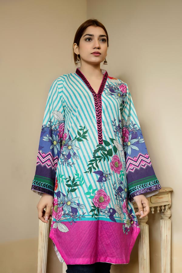1 Piece – Embroidered Lawn