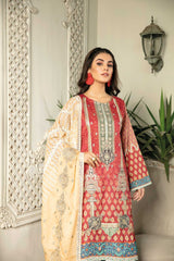 Raven - Digital Printed & Embroidered Lawn 3PC