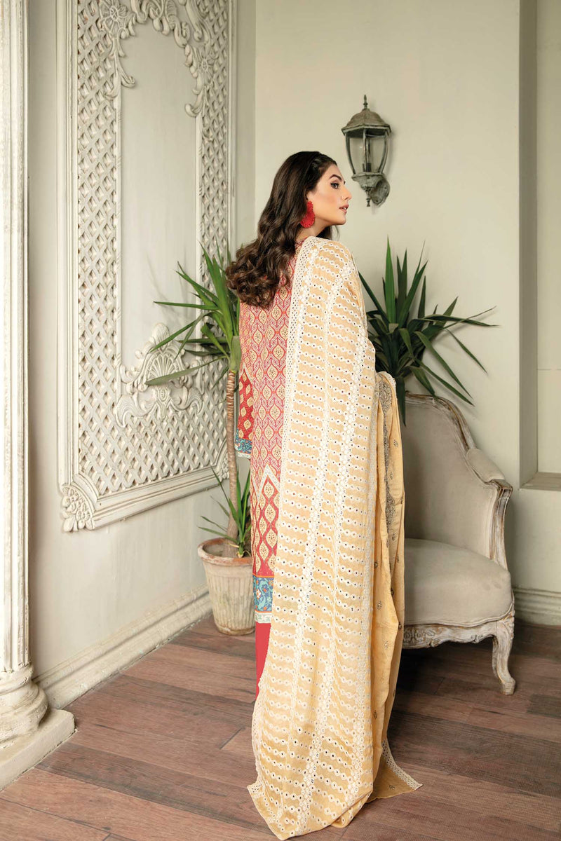 Raven - Digital Printed & Embroidered Lawn 3PC