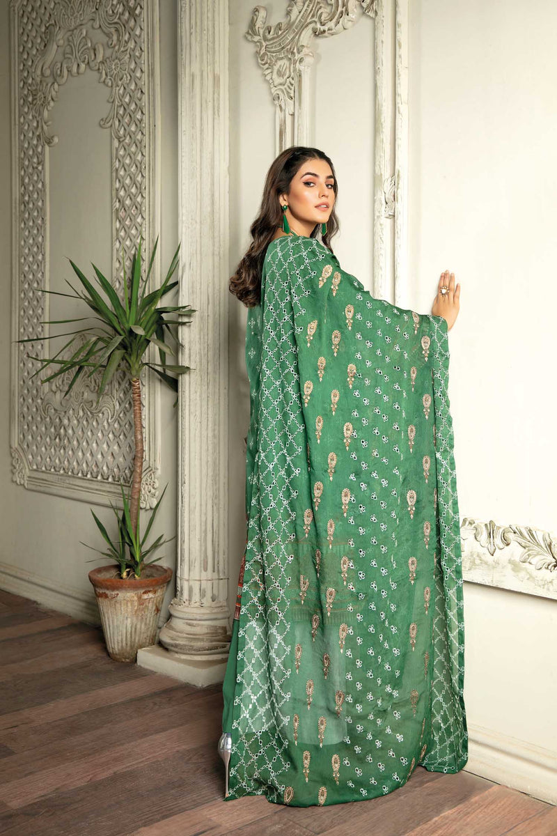 Forest Glance - Digital Printed & Embroidered Lawn 3PC