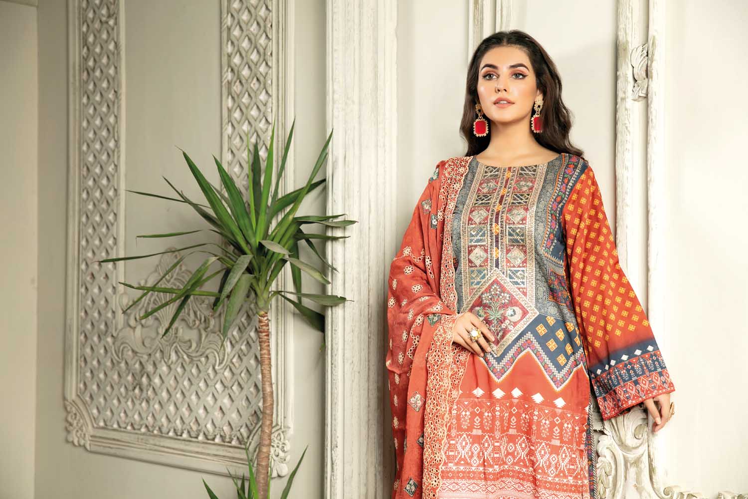 Iris - Digital Printed & Embroidered Lawn 3PC