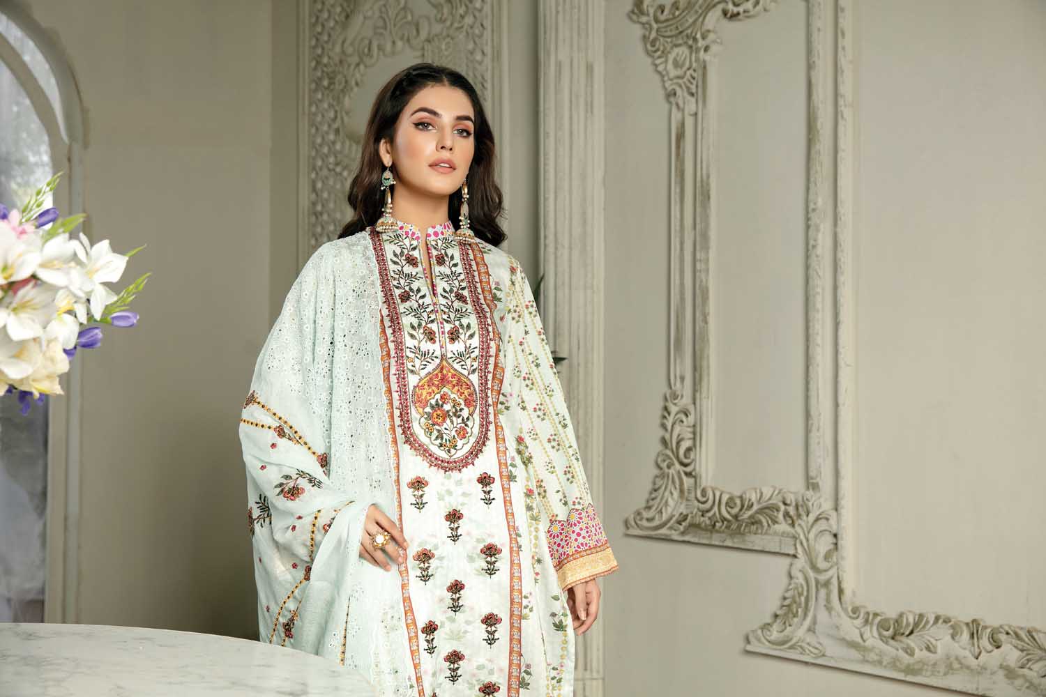 Marble - Digital Printed & Embroidered Lawn 3PC