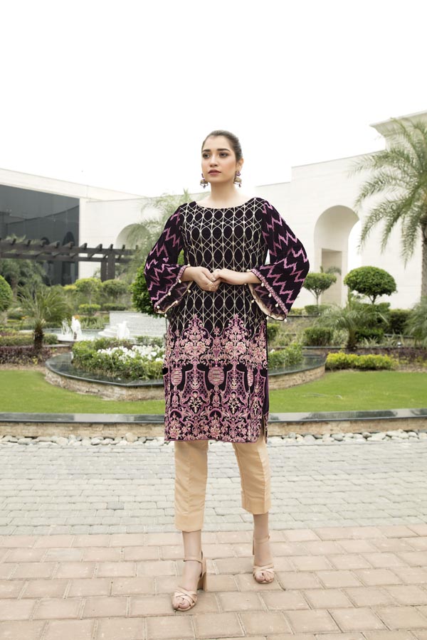 Belinay - Embroidered Velvet Un-Stitched (2 Piece)