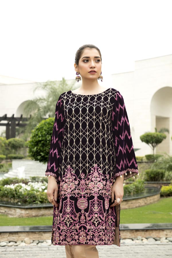 Belinay - Embroidered Velvet Un-Stitched (2 Piece)