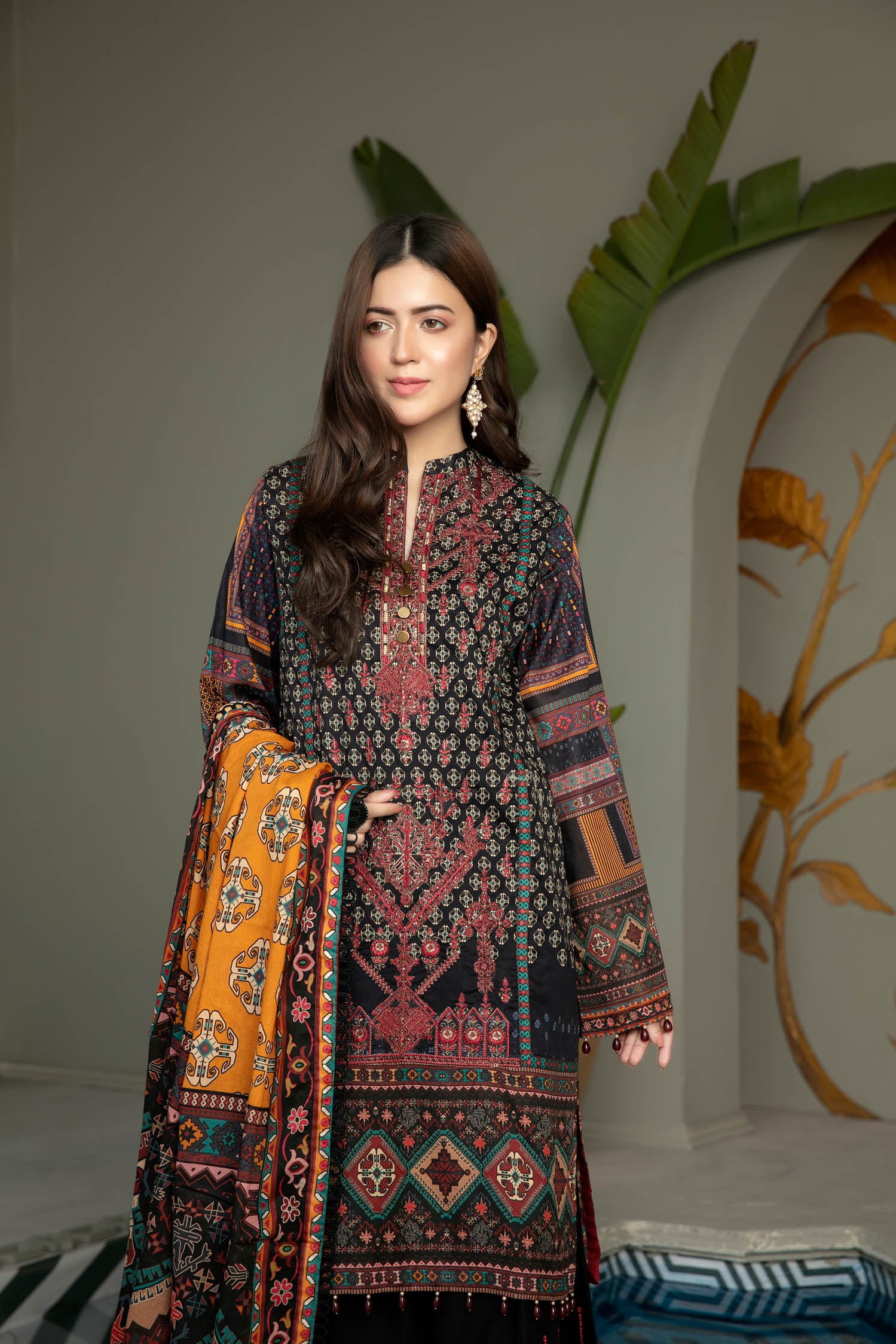 Craven - Digital Printed And Embroidered Lawn 3PC