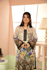 Rich Grey - Printed Stitch Kurti