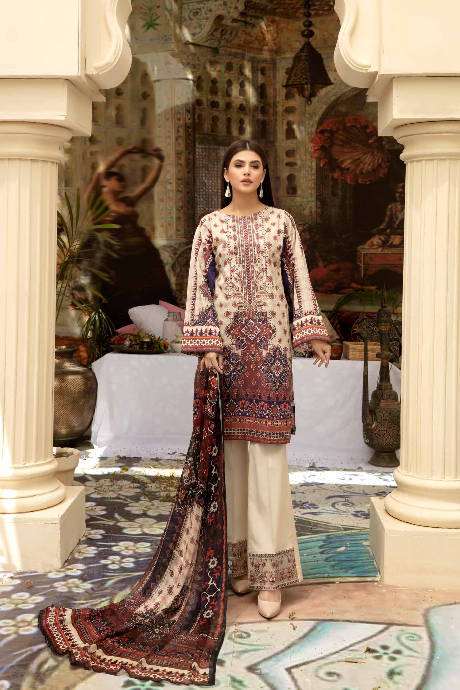 Bezlit - Digital Printed & Embroidered Lawn 3 piece