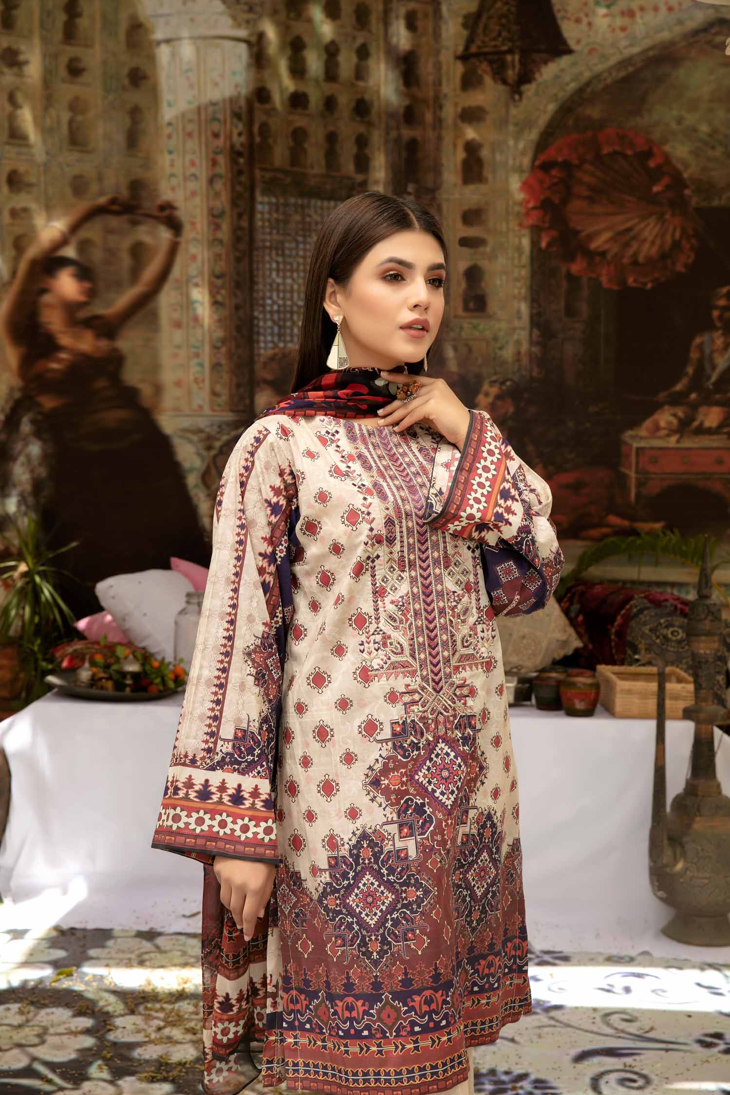 Bezlit - Digital Printed & Embroidered Lawn 3 piece
