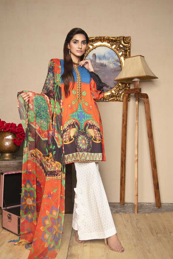 1 Piece – Embroidered Lawn