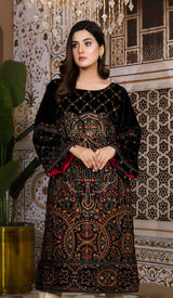 Black 03 -  Embroidered Velvet Un Stitched (2 Piece)