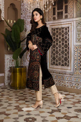 Black 03 -  Embroidered Velvet Un Stitched (2 Piece)