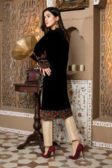 Black 04 -  Embroidered Velvet Un Stitched (2 Piece)