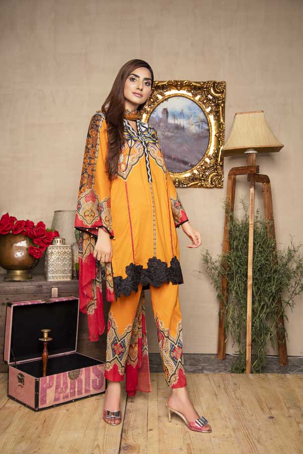 1 Piece – Embroidered Lawn