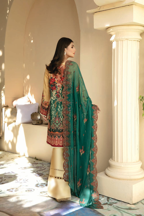 Convint - Digital Printed And Embroidered Suvic Lawn