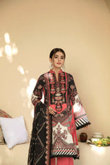 Brezil - Digital Printed And Embroidered Suvic Lawn