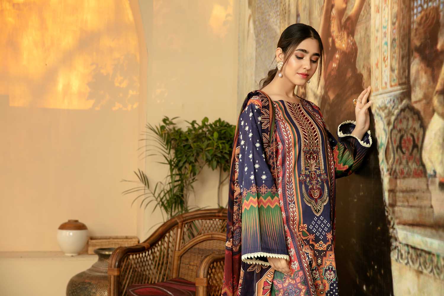 Boz Mix - Digital Printed and Embroidered Law 3 piece