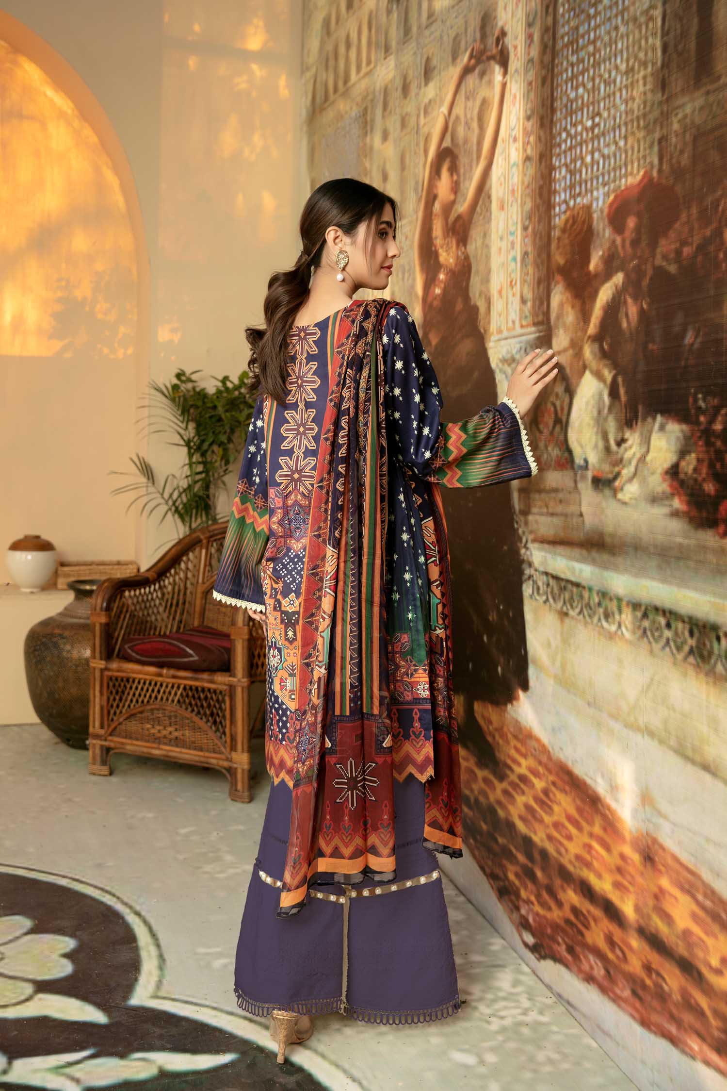 Boz Mix - Digital Printed and Embroidered Law 3 piece