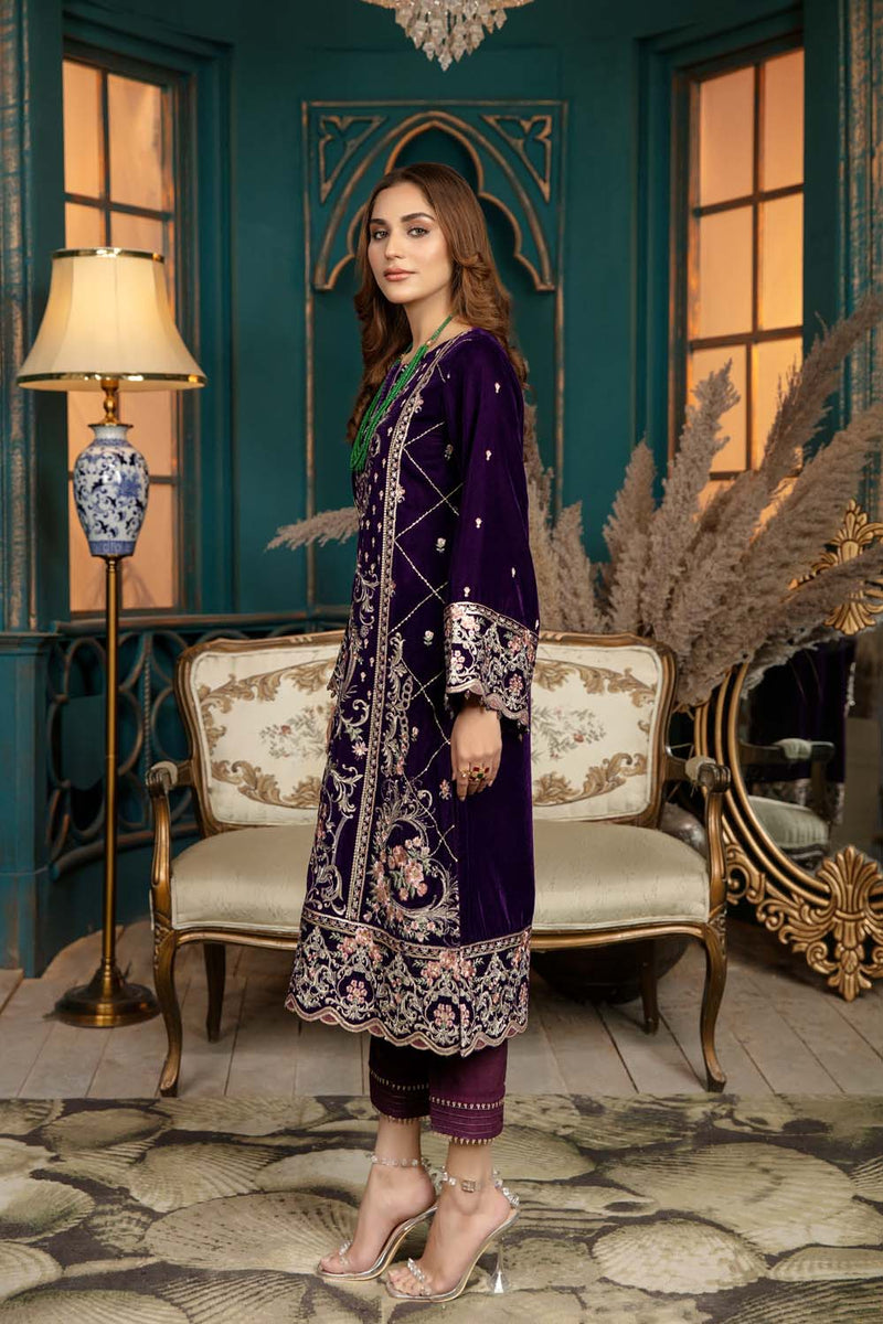 Glory Fall - Stitched Embroidered Velvet 2PC