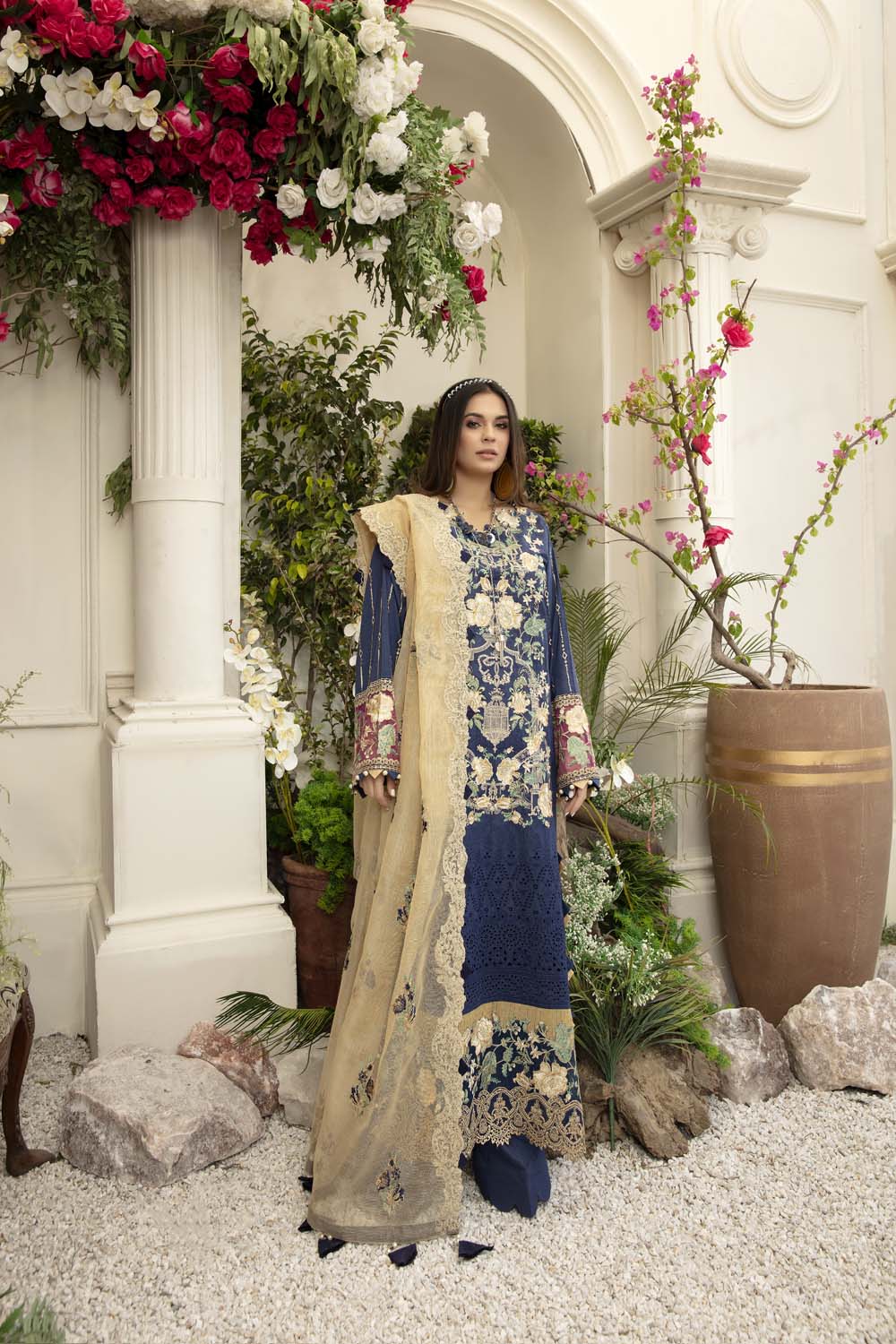 Purpureus - Schiffli Embroidered Lawn (3PC)