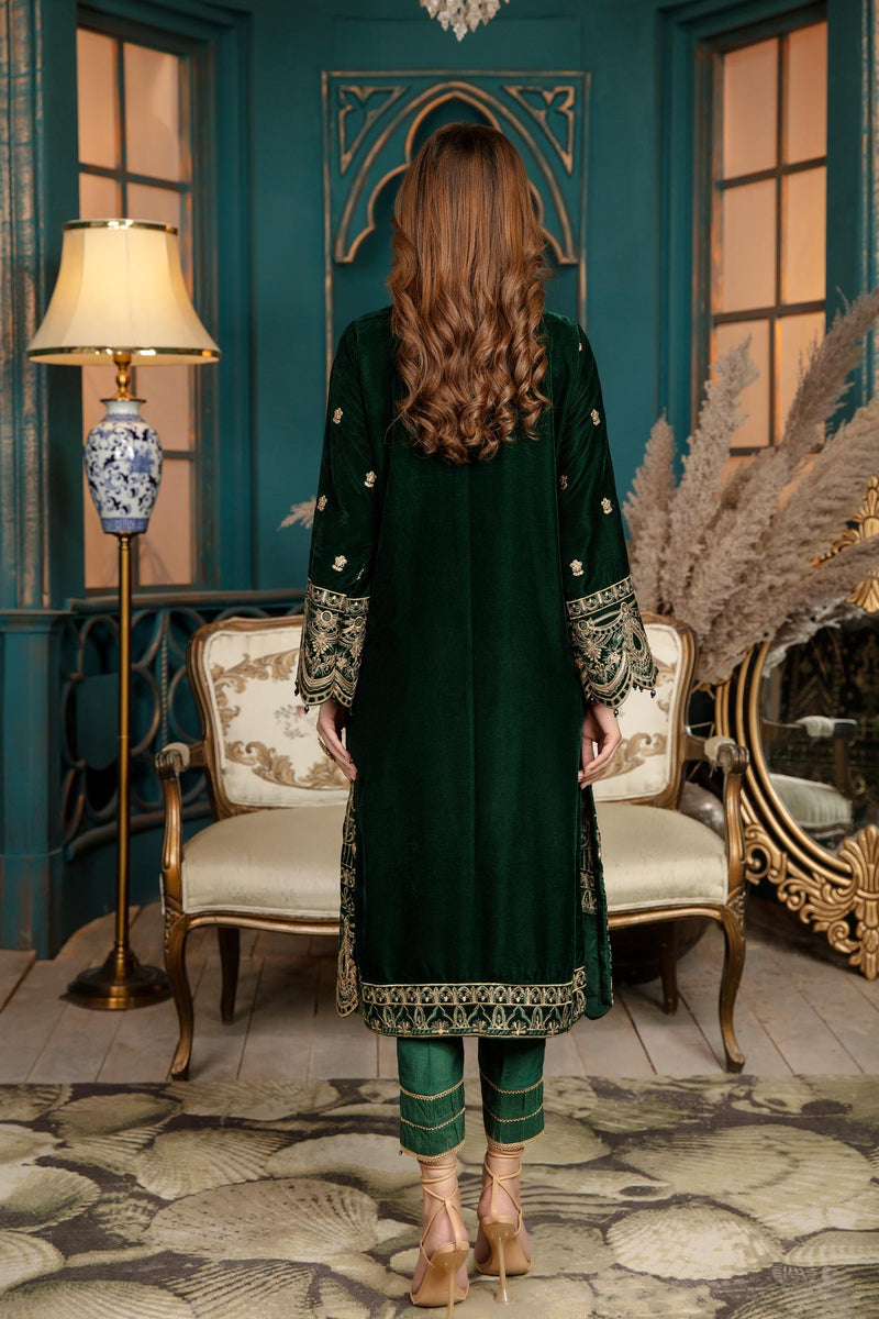 Swerly - Stitched Embroidered Velvet 2PC